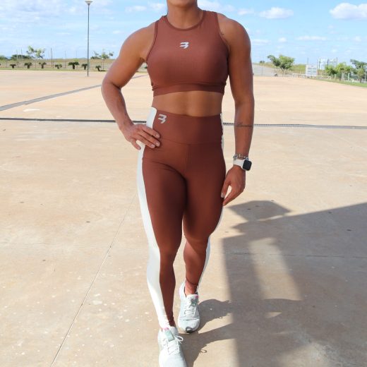 Legging canelado Bicolor
